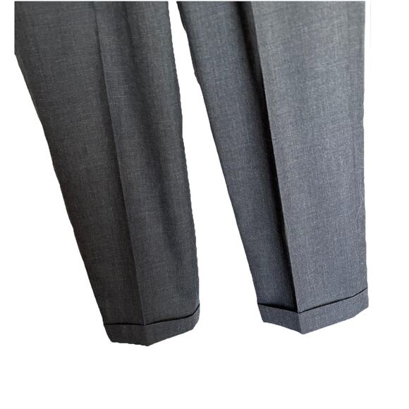 Brooks Brothers Men’s Pants Sz 34x28” Gray 100% Wool Business Suit Separate Work - Picture 4 of 9